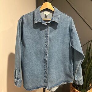 Forever 21 Denim Blue Button Down Shirt